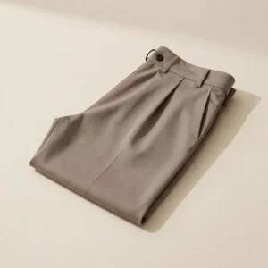 Tapered Pleated Trousers