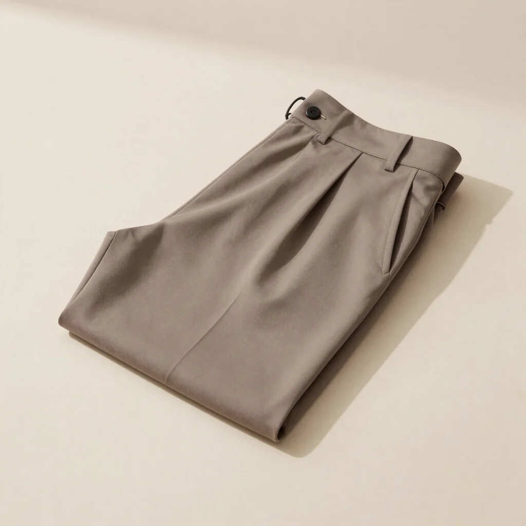 Tapered Pleated Trousers