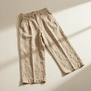 Wide-Leg Linen Trousers