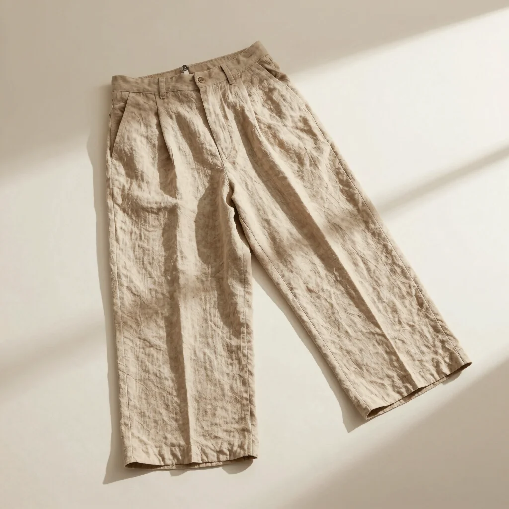Wide-Leg Linen Trousers